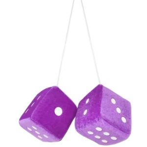 PAR DE DADOS 7CMS MORADO